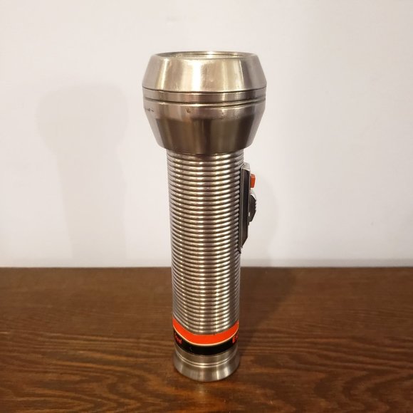 Sears Explorer Flashlight Vintage 1960 Steel Morse Code Blinker Button 7" - Picture 5 of 10